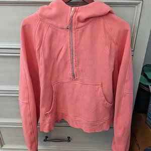 Lululemon Scuba Oversized Half-Zip in Raspberry Cream, Size XL/XXL